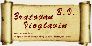 Bratovan Vioglavin vizit kartica